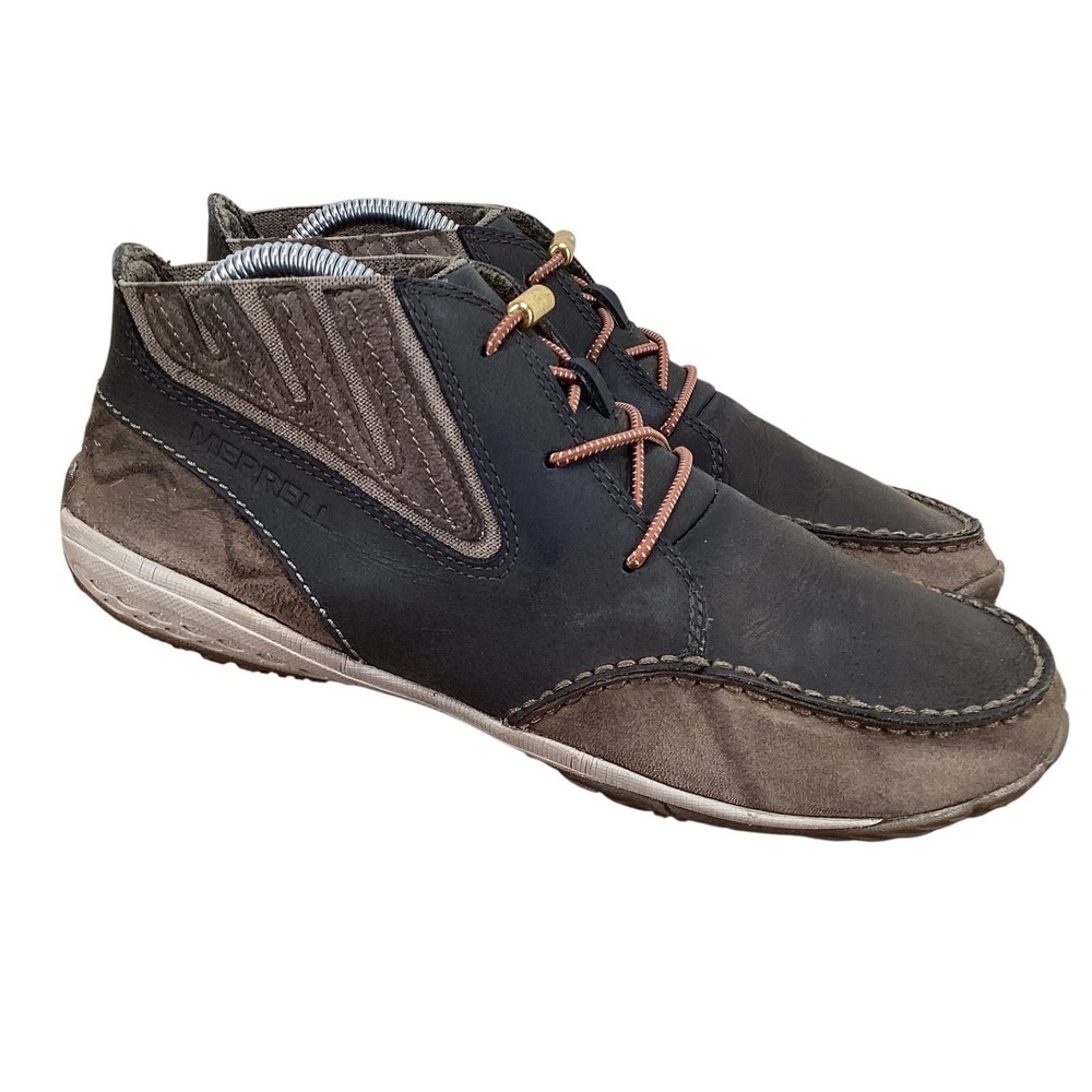 Merrell Vibram‎ Barefoot Chukka Boots Mens 7.5 Orbit Glove Brown Leather Shoes